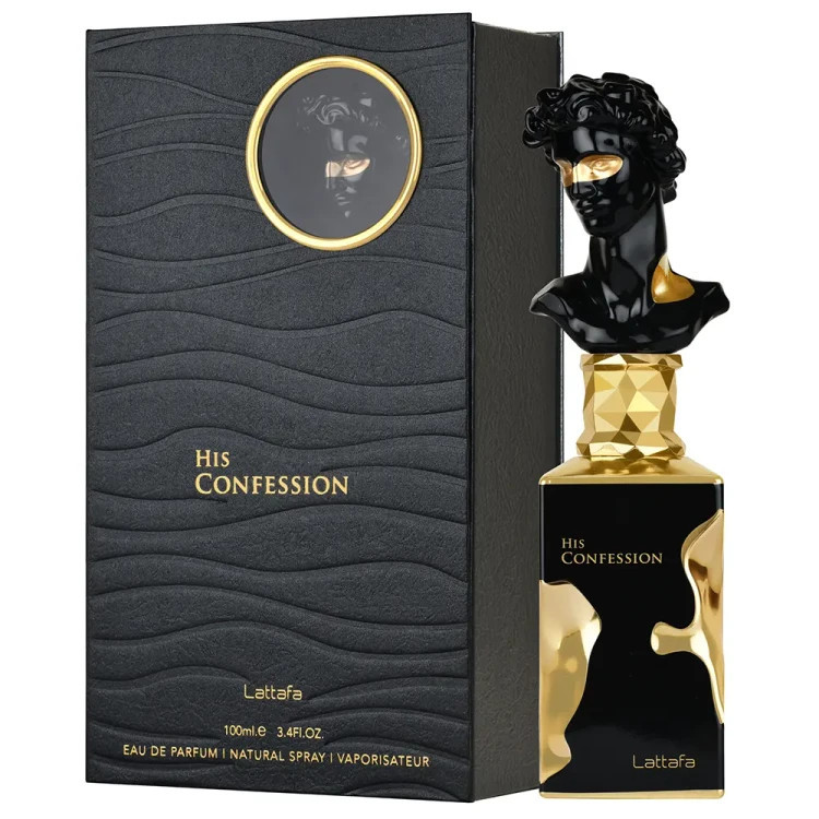 ادوپرفیوم عطر هیز کانفشن مردانه لطافه صد میل با پکیج جذاب ماندگاری تضمینی بالای چهارساعت(اماراتی)His confession Lattafa