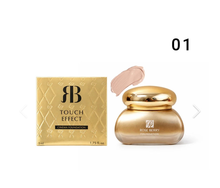 > کرمپودر سینمایی رز بری (Rose Berry) مدل Touch Effect کد ۰۱ حجم ۵۰ میلیلیتر