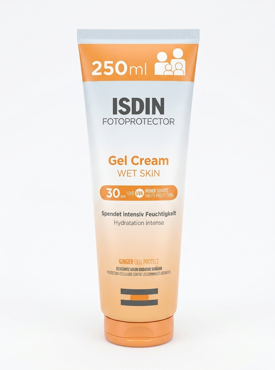 ضد آفتاب ایزدین مدل Gel Cream Wet Skin حجم ۲۵۰ میلی‌لیتر (SPF 30) ‌