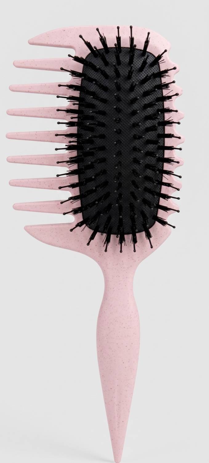 برس و شانه دوکاره گندمی (Eco-Friendly Wheat Straw Hair Brush & Comb) ‌