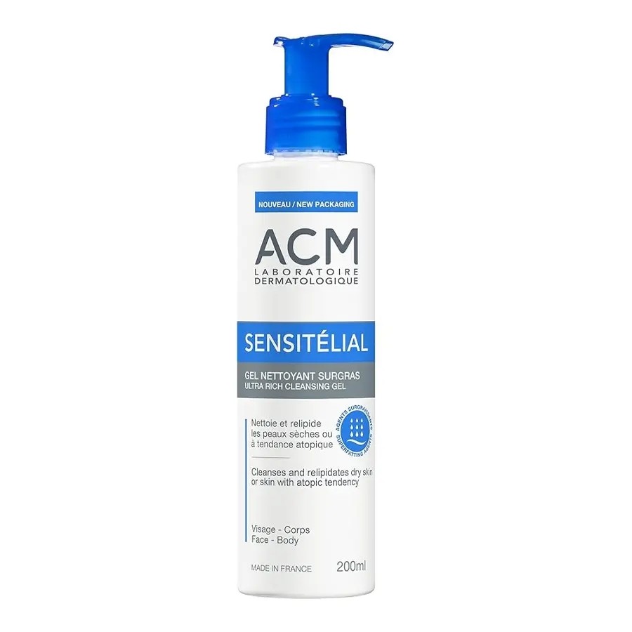 ژل شستشوی صورت ای‌سی‌ام مدل سنسی‌تلیال (ACM Sensitélial Ultra-Rich Cleansing Gel) ‌