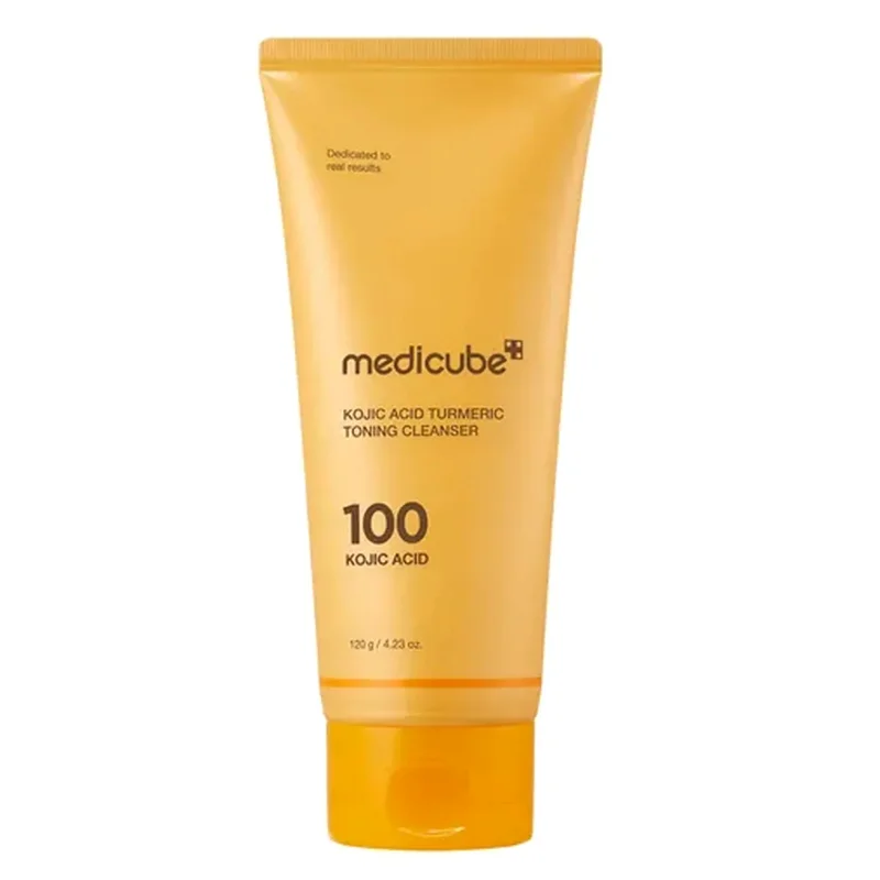 شوینده صورت مدی‌کیوب مدل کوجیک اسید و زردچوبه (Medicube Kojic Acid Turmeric Toning Cleanser)