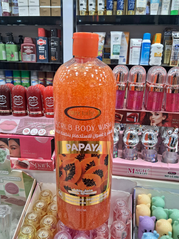 شامپو بدن لایهبردار مکس لیدی با عصاره پاپایا (Max Lady Scrub Body Wash - Papaya)