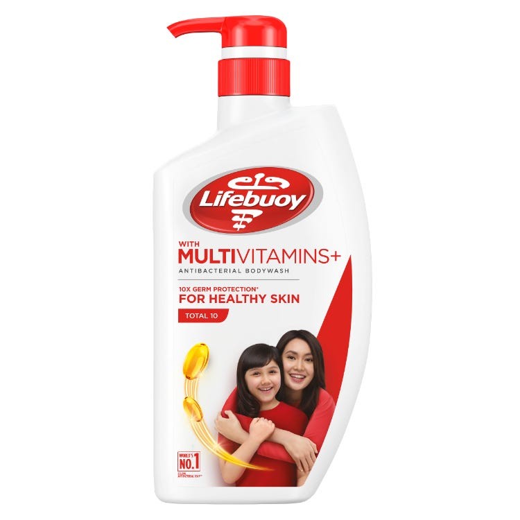 شامپو بدن ضدباکتری لایف‌بوی مدل Total 10 - حجم ۱ لیتر (Lifebuoy Total 10 Bodywash - 1000ml) ‌