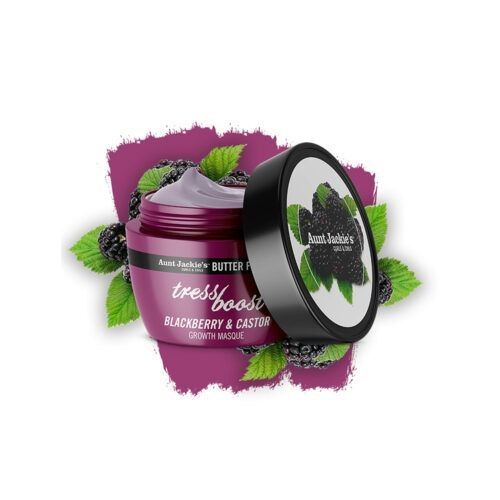 ماسک رشد مو شاه‌توت و کرچک Tress Boost حجم ۲۲۷ گرم - آنت جکیز (Aunt Jackie’s Butter Fusions Tress Boost Blackberry & Castor Growth Masque) ‌