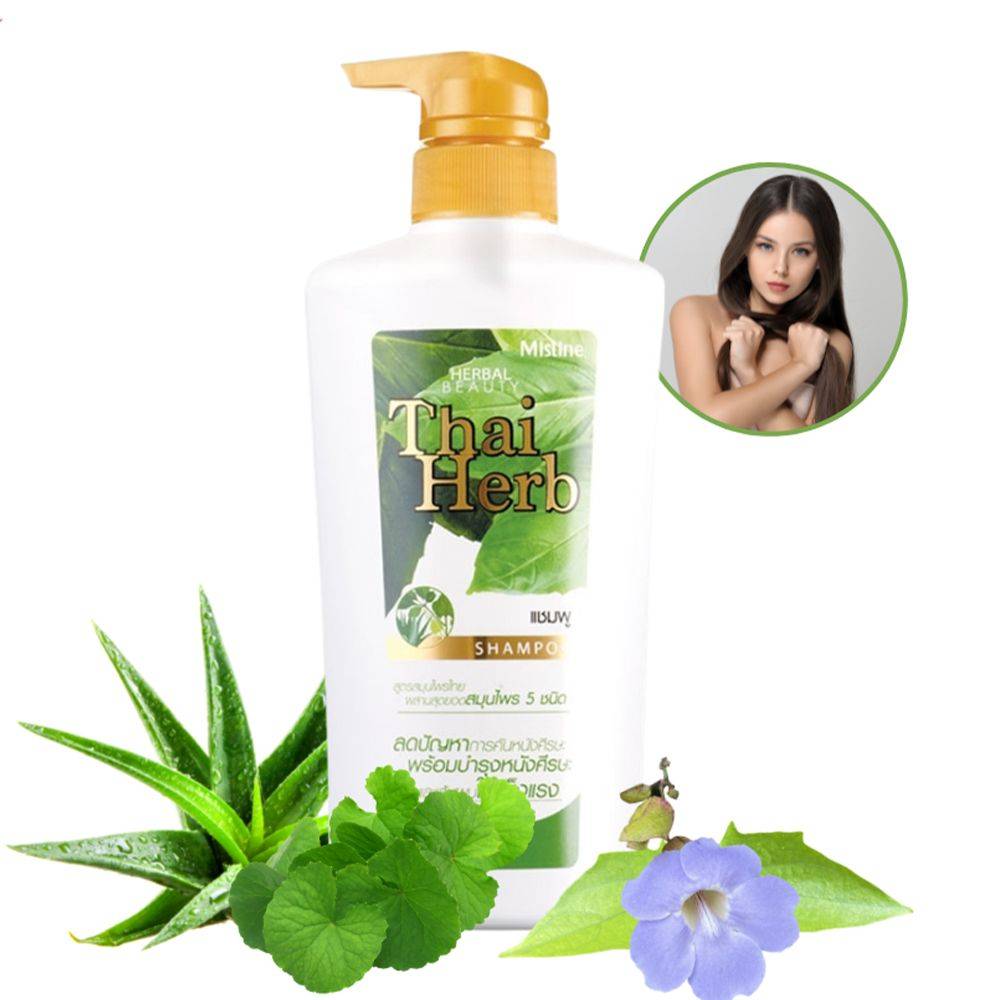 شامپو گیاهی تایلندی میستین مدل Thai Herb حجم ۴۰۰ میلی‌لیتر (Mistine Thai Herb Shampoo 400ml) ‌