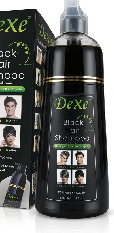 شامپو رنگ مو دکسی مدل Black Hair حجم ۴۰۰ میلی لیتر (Dexe Black Hair Shampoo) 