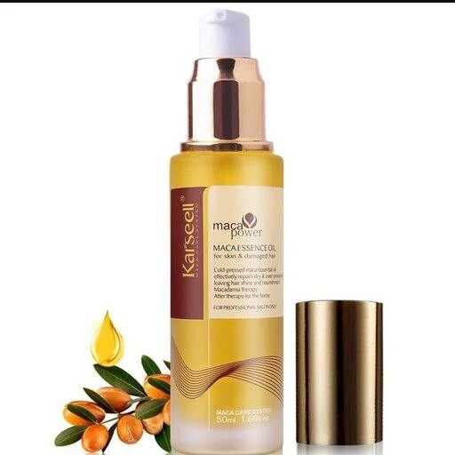 روغن آرگان و عصاره ماکا کارسیل مدل Maca Essence Oil حجم ۵۰ میلیلیتر (Karseell Maca Essence Oil for body & damaged hair)