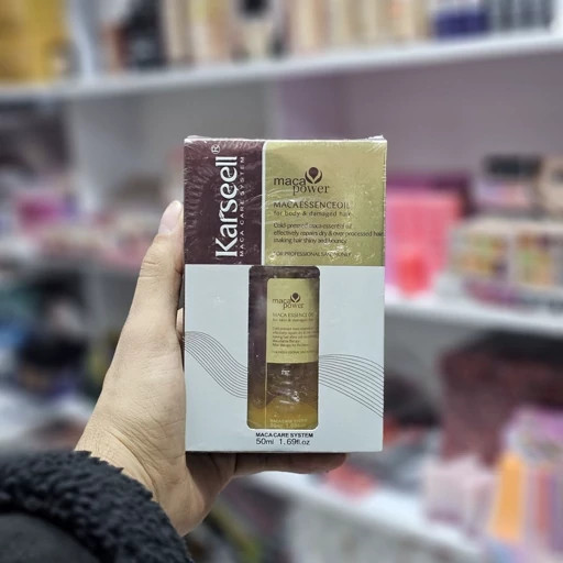 روغن آرگان و عصاره ماکا کارسیل مدل Maca Essence Oil حجم ۵۰ میلیلیتر (Karseell Maca Essence Oil for body & damaged hair)