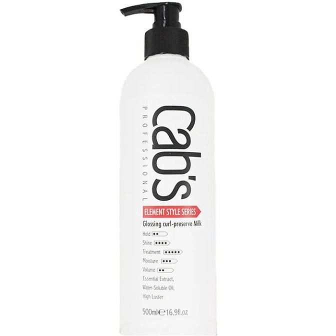 شیر موی تخصصی کابس (Cab's) مدل Glossing Curl-Preserve Milk حجم ۵۰۰ میلیلیتر