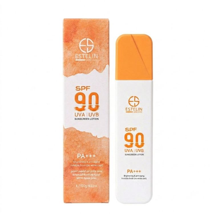 لوسیون ضد آفتاب استلین (Estelin) با SPF 90 مدل Brightening & Anti-aging 