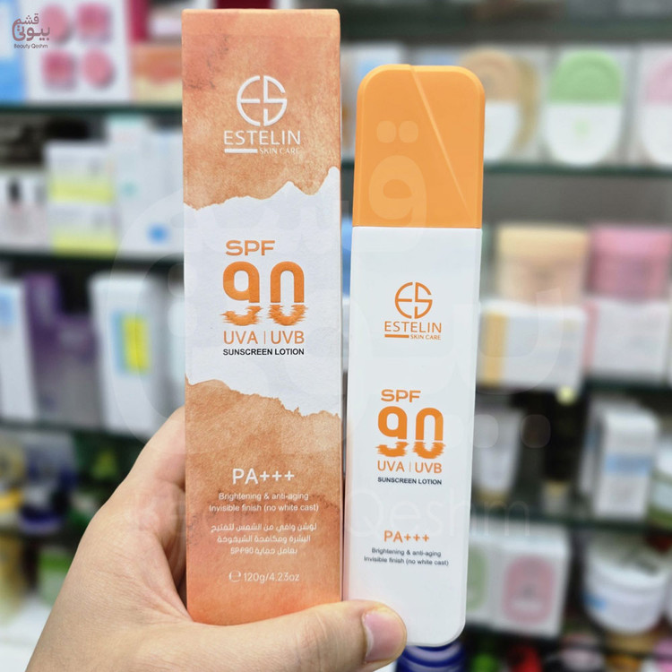 لوسیون ضد آفتاب استلین (Estelin) با SPF 90 مدل Brightening & Anti-aging 
