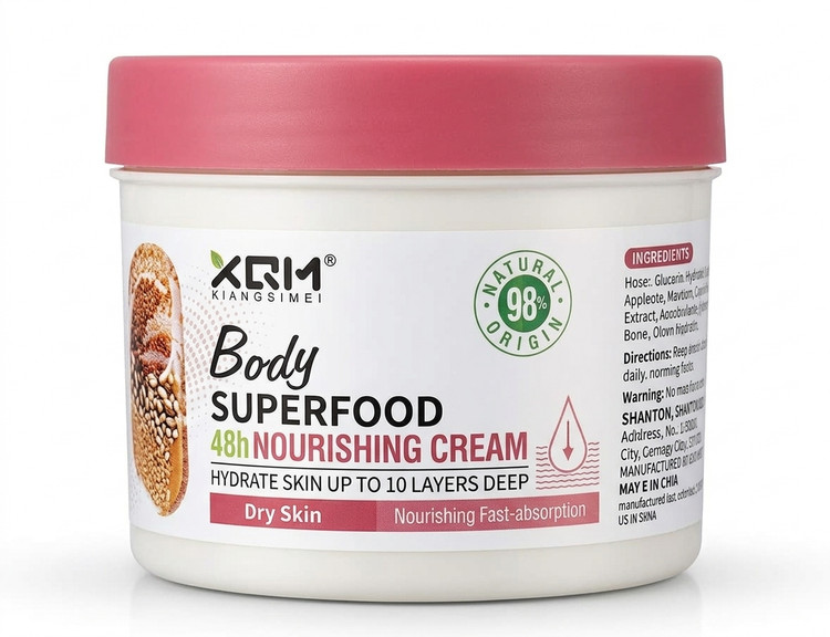 کرم مغذی بدن ژیانوگیمی (XQM) مدل Body Superfood - مخصوص پوستهای خشک