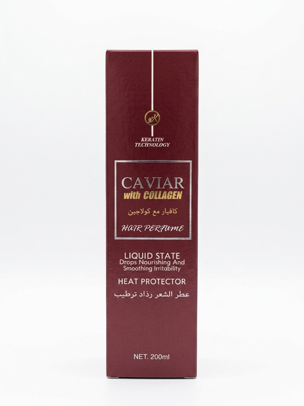 عطر موی خاویار و کلاژن (Caviar with Collagen) مدل Keratin Technology - حجم ۲۰۰ میلیلیتر 