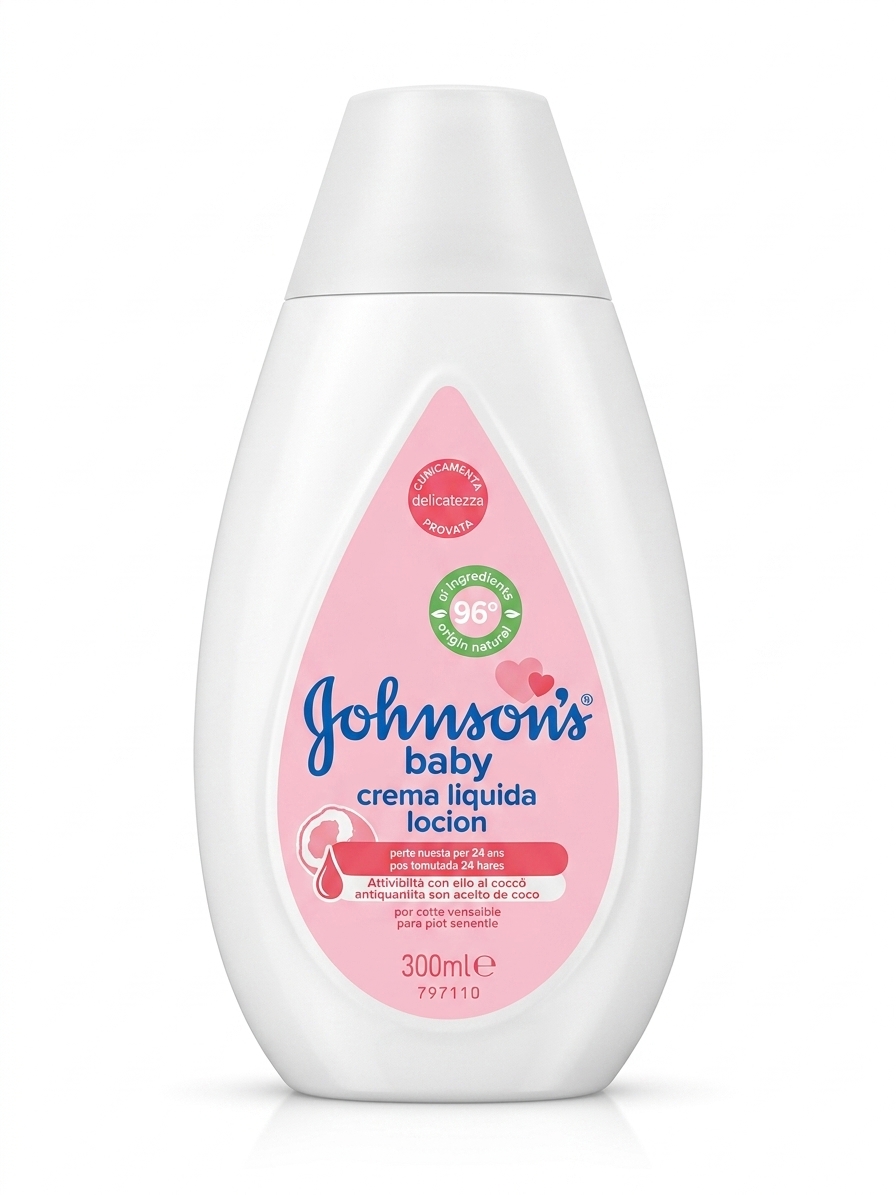 لوسیون بدن کودک جانسون (Johnson's Baby) - مدل Crema Liquida Locion - حجم ۳۰۰ میلی‌لیتر ‌