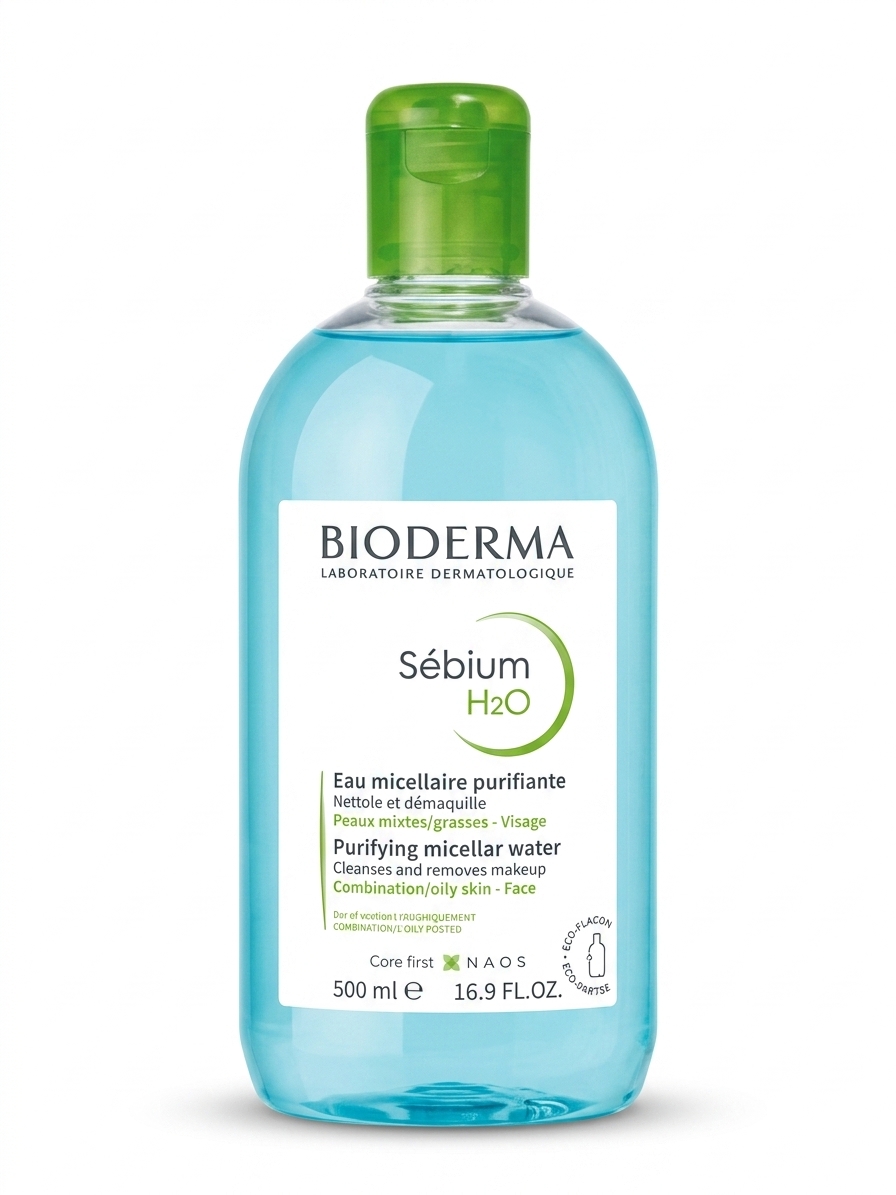 میسلار واتر پاک‌کننده پوست چرب بیودرما (Bioderma) - مدل Sébium H2O - حجم ۵۰۰ میلی‌لیتر(اورجینال‌ )
