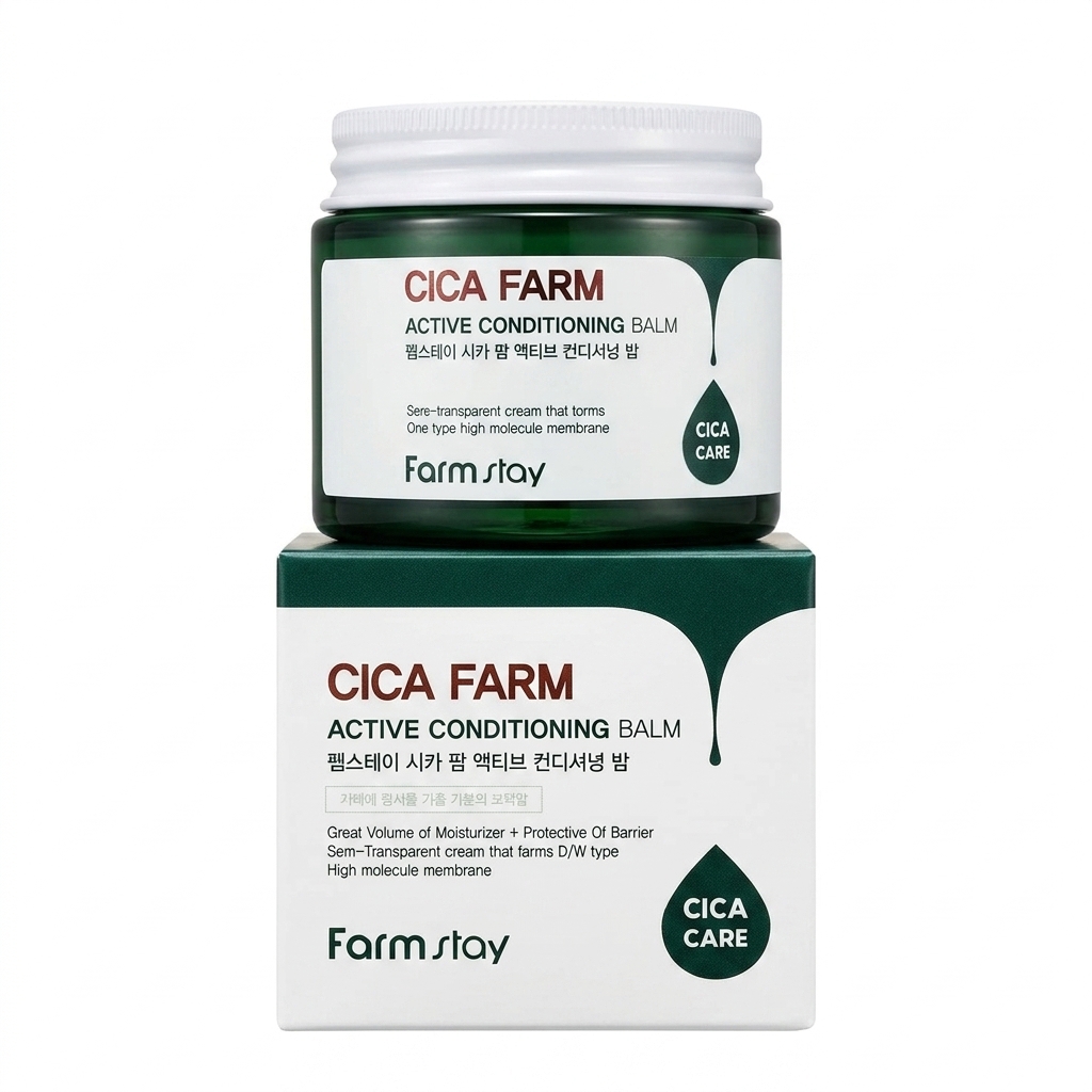بالم نرم‌کننده و ترمیم‌کننده سیکا فارم (Farm Stay Cica Farm Active Conditioning Balm(مستر)