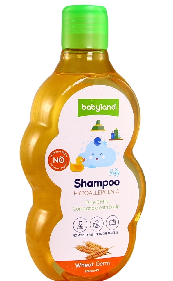 شامپو بچه بی‌بی‌لند Babyland مدل Wheat Germ حجم ۲۰۰ میلی‌لیتر ‌