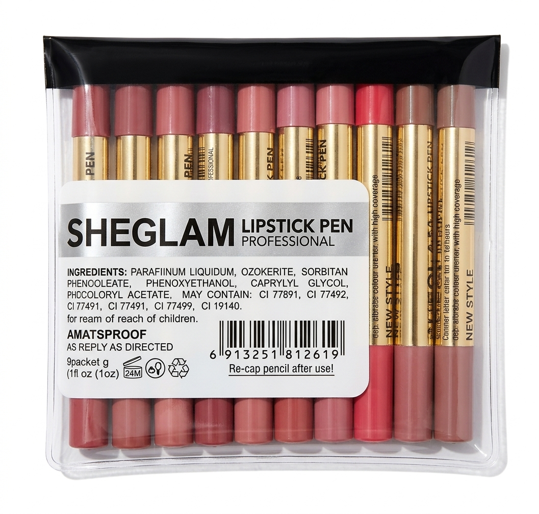 رژ لب مدادی شیگلم مدل Lipstick Pen Professional مجموعه ۶ عددی ‌