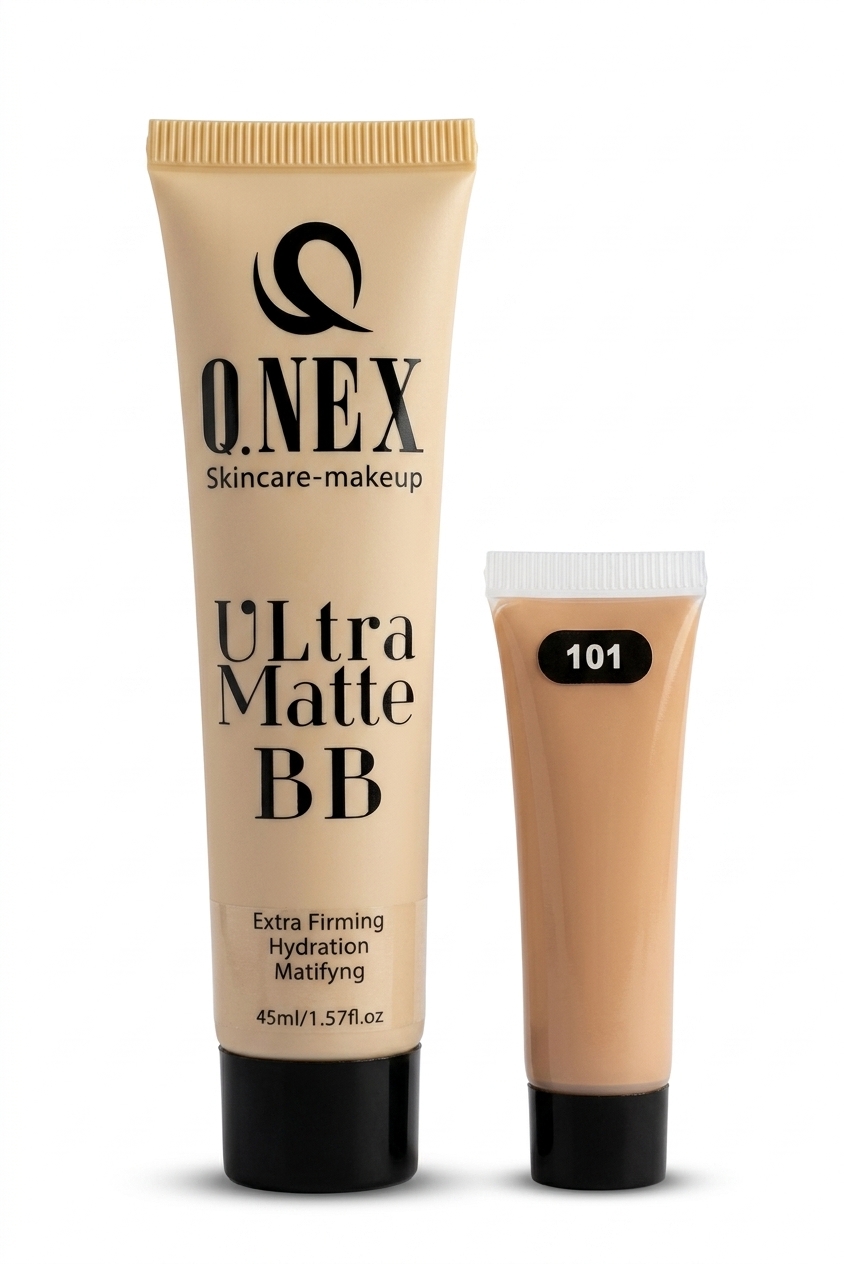 بی بی کرم کیو اونیکس (Q.ONEX) مدل Ultra Matte شماره ۱۰۱ حجم ۴۵ میلی‌لیتر ‌