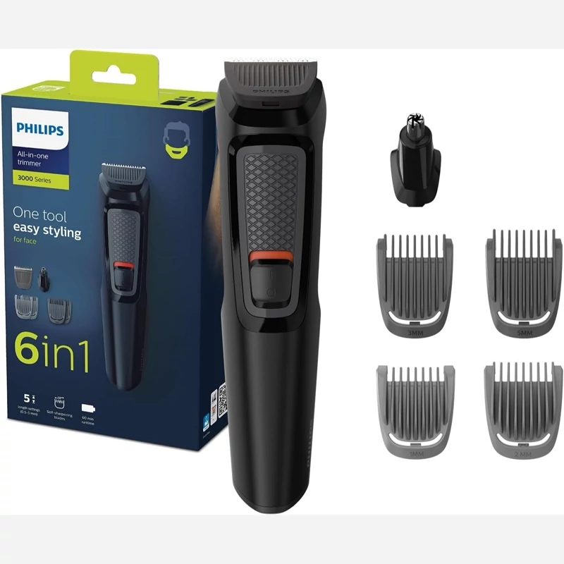 ماشین اصلاح صورت فیلیپس سری ۳۰۰۰ مدل ۶ در ۱ (Multigroom Series 3000)(اورجینال)