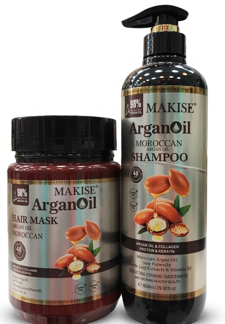 پک شامپو و ماسک مو آرگان ماکیسه (Makise Argan Oil Set)