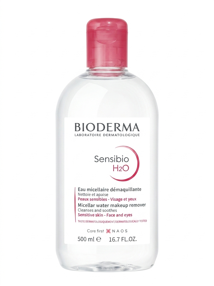محلول میسلار واتر پاک‌کننده آرایش بایودرما (Bioderma) مدل Sensibio H2O (مناسب پوست‌های حساس) (اصل فرانسه)