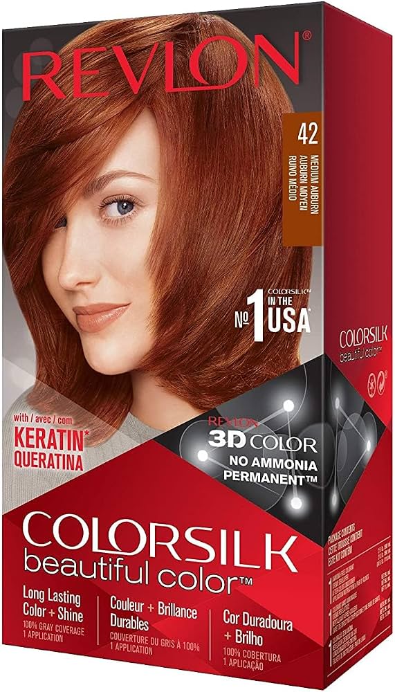 رنگ موی بدون آمونیاک رولون سری Colorsilk شماره 42 (رنگ بلوطی متوسط / Medium Auburn) ‌