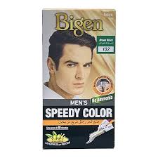 کیت رنگ موی سریع مردانه بیژن (Bigen) شماره 102 رنگ مشکی قهوه‌ای (Brown Black) بدون آمونیاک ‌