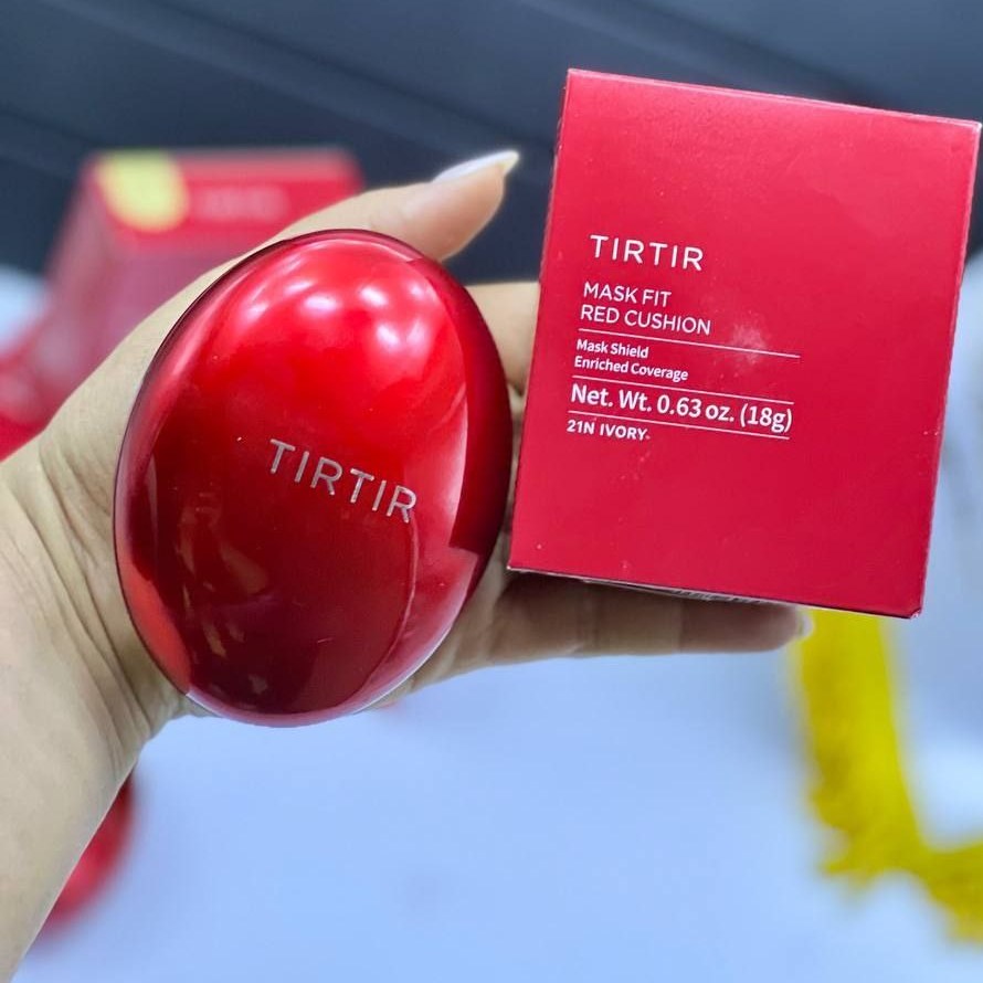 کوشن صورت قرمز تیرتیر مدل ماسک فیت (TIRTIR Mask Fit Red Cushion) – شماره 17W French Vanilla – وزن ۱۸ گرم
