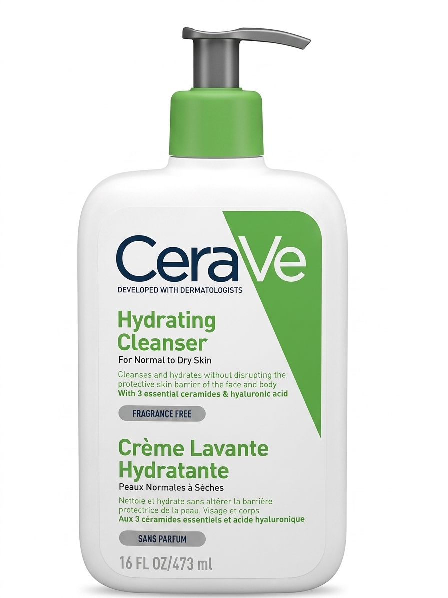 شوینده و پاک‌کننده آبرسان سراوی مناسب پوست‌های نرمال تا خشک (CeraVe Hydrating Cleanser) – حجم ۴۷۳ میلی‌لیتر(اورجینال‌)