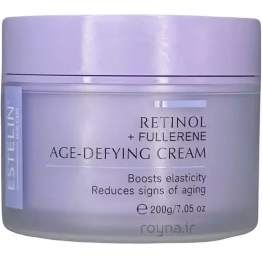 کرم جوانساز و ضد پیری رتینول و فولرین استلین (Estelin Retinol + Fullerene Age-Defying Cream) – حجم ۲۰۰ گرم