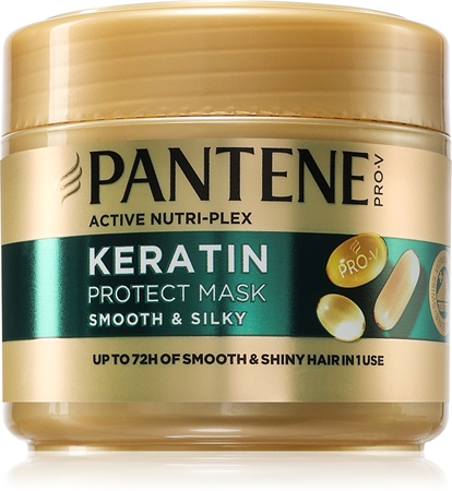 ماسک موی صاف‌کننده و ضد وز پنتن مدل Keratin Protect (سری Smooth & Sleek) – حجم ۳۰۰ میلی‌لیتر(اورجینال )