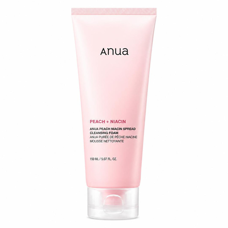 فوم شستشو و لایه‌بردار ملایم هلو و نیاسینامید آنوا (Anua) مدل Peach Niacin Spread ‌