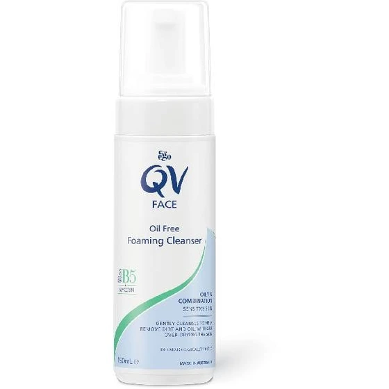فوم شستشوی صورت فاقد چربی کیووی (QV Face Oil Free Foaming Cleanser) ‌