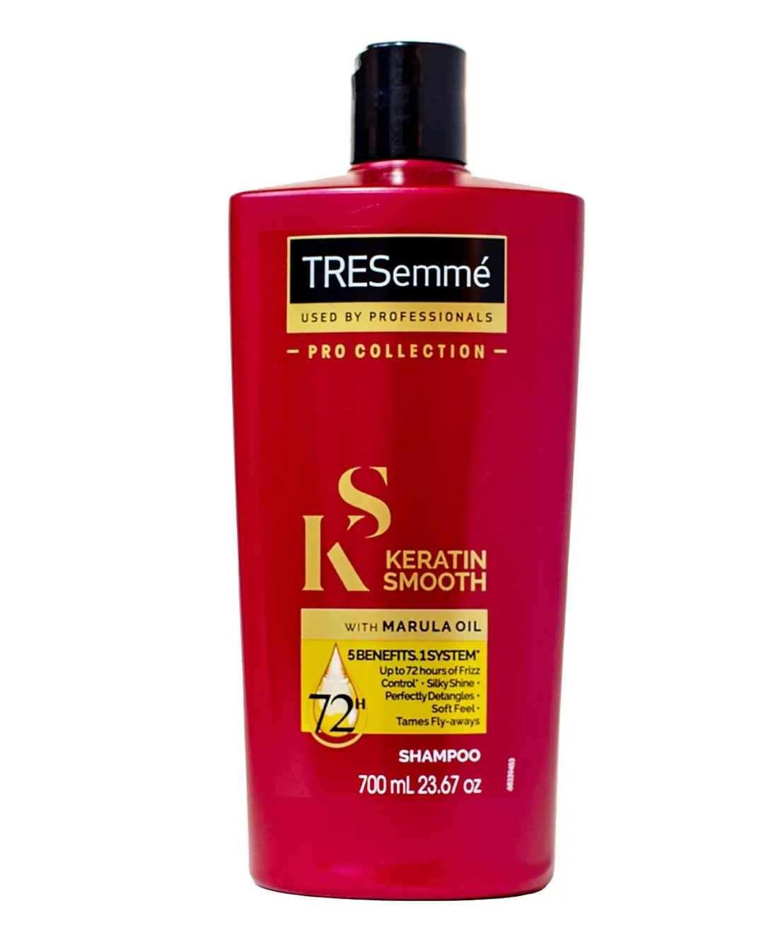 شامپو کراتینه ترزمه مدل Keratin Smooth حاوی روغن مارولا رنگ قرمز حجم 700 میلی لیتر ‌ ‌