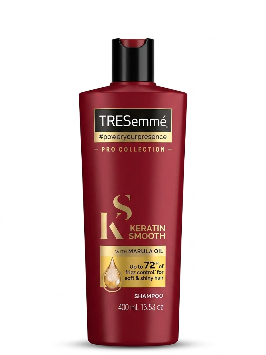 شامپو کراتینه ترزمه مدل Keratin Smooth حاوی روغن مارولا مناسب موهای وز رنگ قرمز حجم 400 میلی لیتر