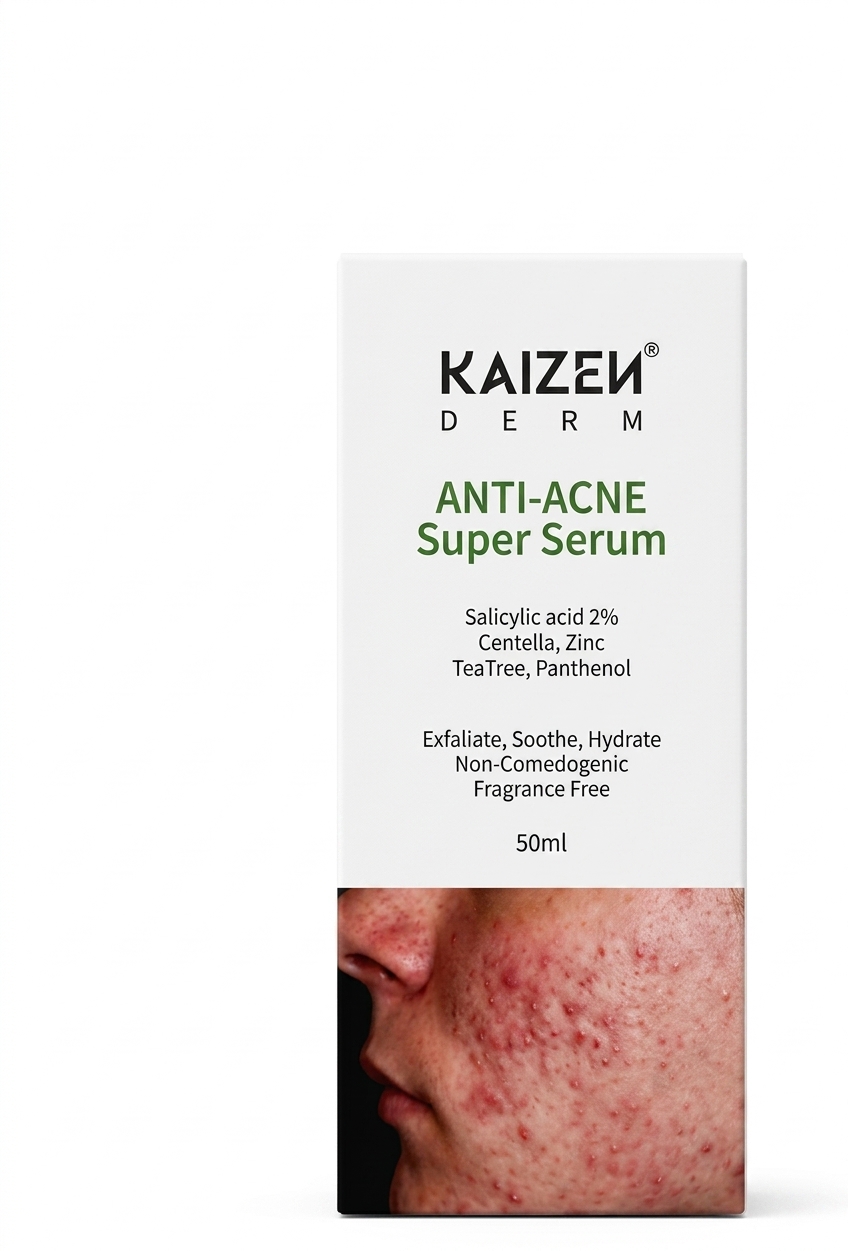 سرم ضد جوش کایزن درم مدل Anti-Acne Super Serum حجم ۵۰ میلی‌لیت(اورجینال)ر