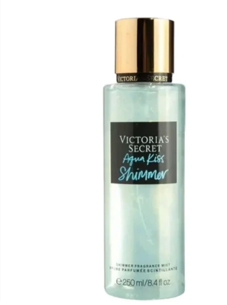 بادی اسپلش زنانه ویکتوریا سکرت مدل آکوا کیس شیمر (Aqua Kiss Shimmer) با رایحه خنک، دریایی و درخشان