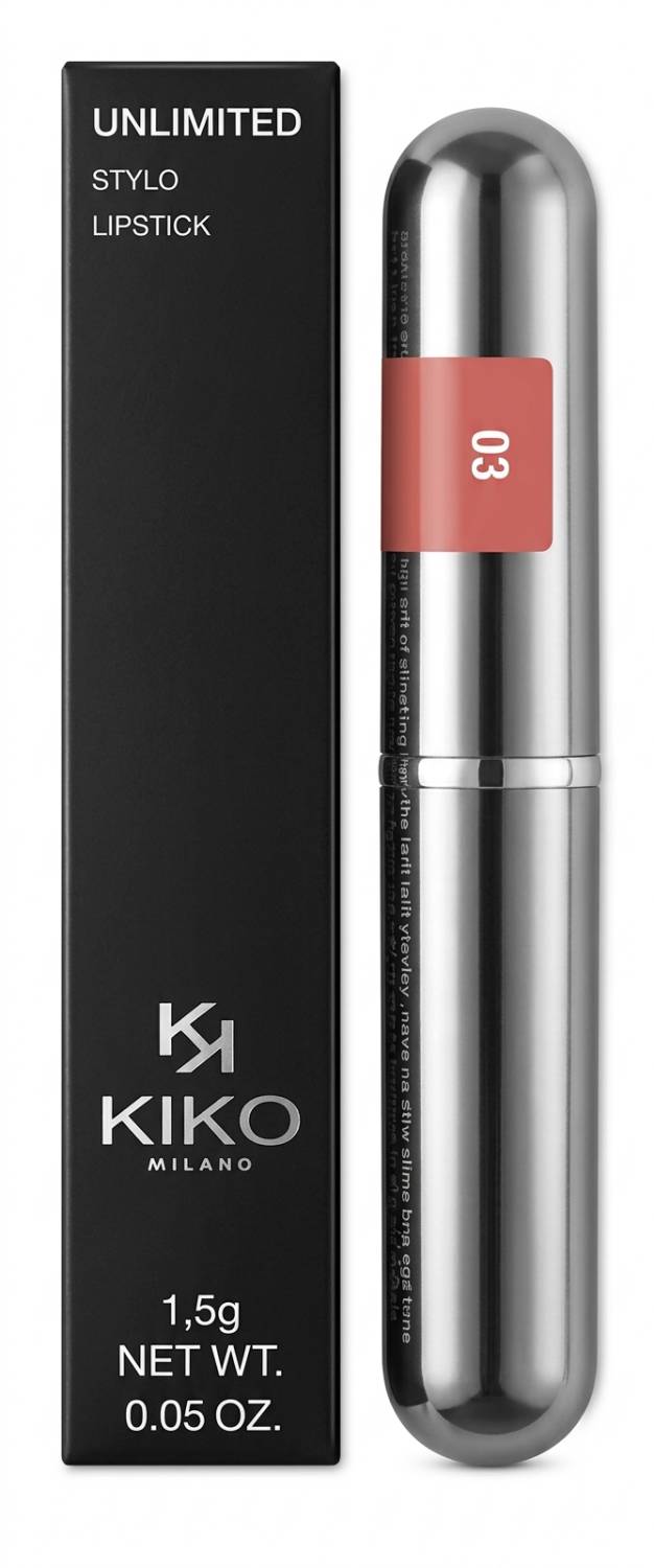 رژ لب جامد با‌دوام کیکو میلانو (Kiko Milano) سری Unlimited Stylo شماره 03 (Rosy Nude) ‌