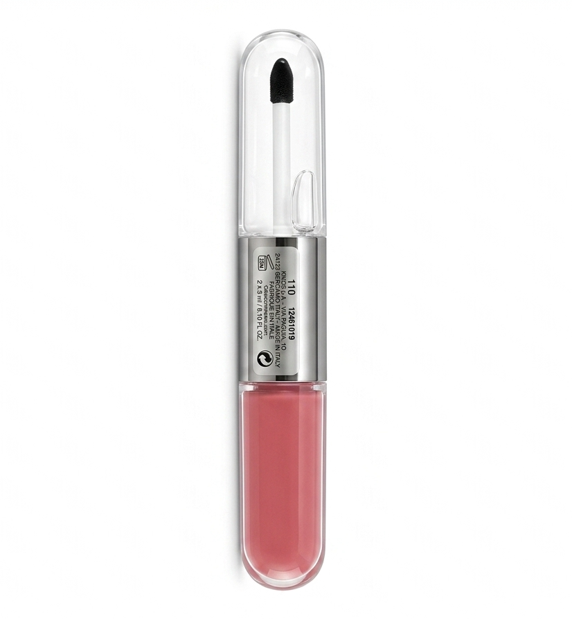 رژلب مایع دوطرفه ۲۴ ساعته کیکو میلانو (Kiko Milano Unlimited Double Touch) - شماره 110 (Spicy Rose / اسپایسی رُز) ‌