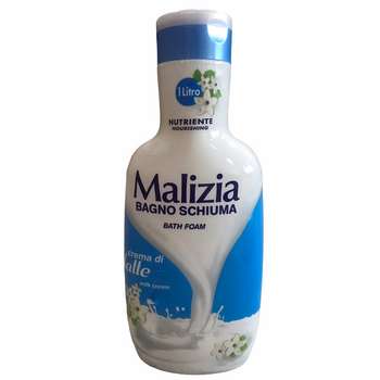 شامپو بدن و کف وان مالیزیا (Malizia) مدل Crema di Latte (کرم شیر) حجم ۱ لیتر