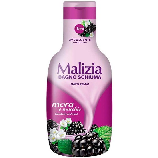 شامپو بدن و کف وان مالیزیا (Malizia) مدل Mora e Muschio (تمشک سیاه و مشک) حجم ۱ لیتر