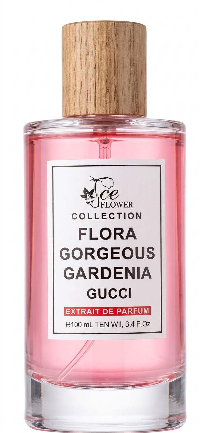 عطر ۱۰۰ میلی‌لیتری «فلورا گورجس گاردنیا» (Flora Gorgeous Gardenia) از سری «آیس فلاور» (Ice Flower Collection)