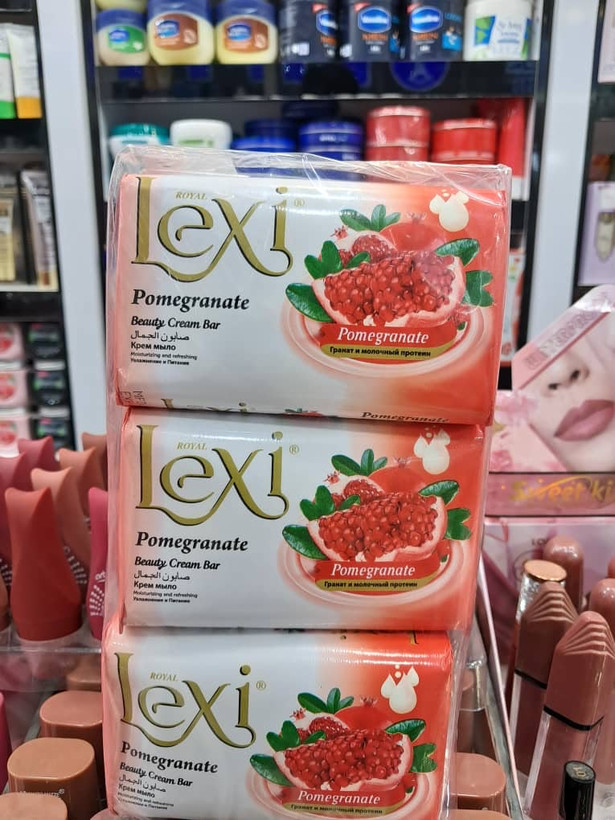 صابون کرمی زیبایی لکسی رویال با عصاره انار بسته ی ۶ تایی (Lexi Royal Pomegranate)