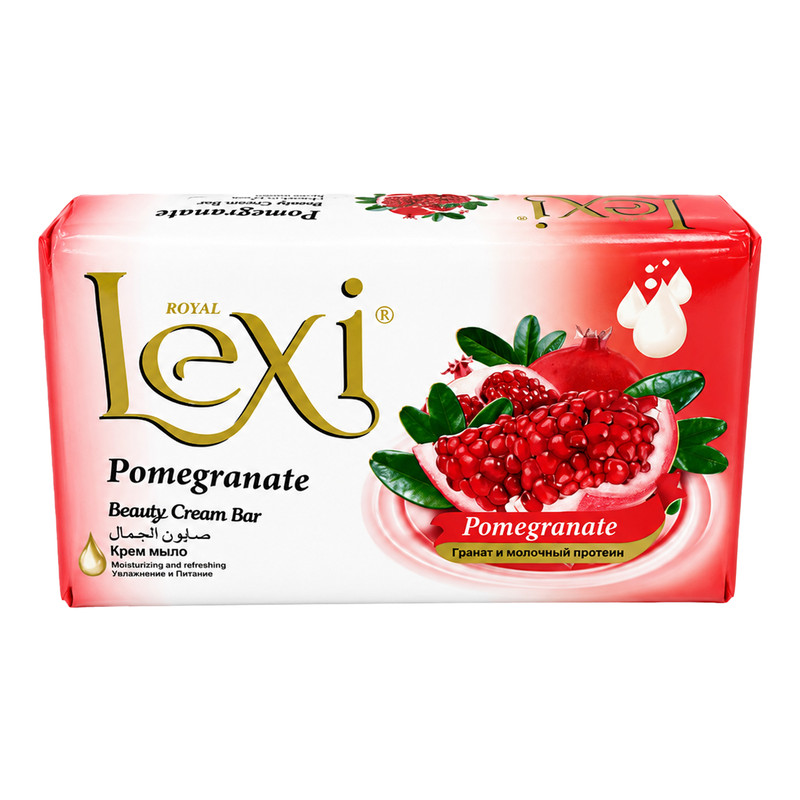 صابون کرمی زیبایی لکسی رویال با عصاره انار بسته ی ۶ تایی (Lexi Royal Pomegranate)