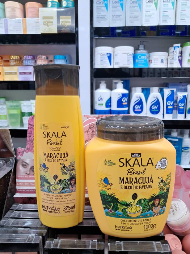 شامپو و ماسک مو اسکالا مدل Maracuja e Oleo de Pataua مغذی و تقویت کننده زرد 