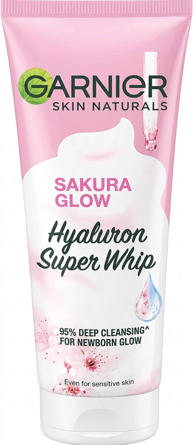 فوم شستشوی صورت گارنیه مدل Sakura Glow Hyaluron Super Whip