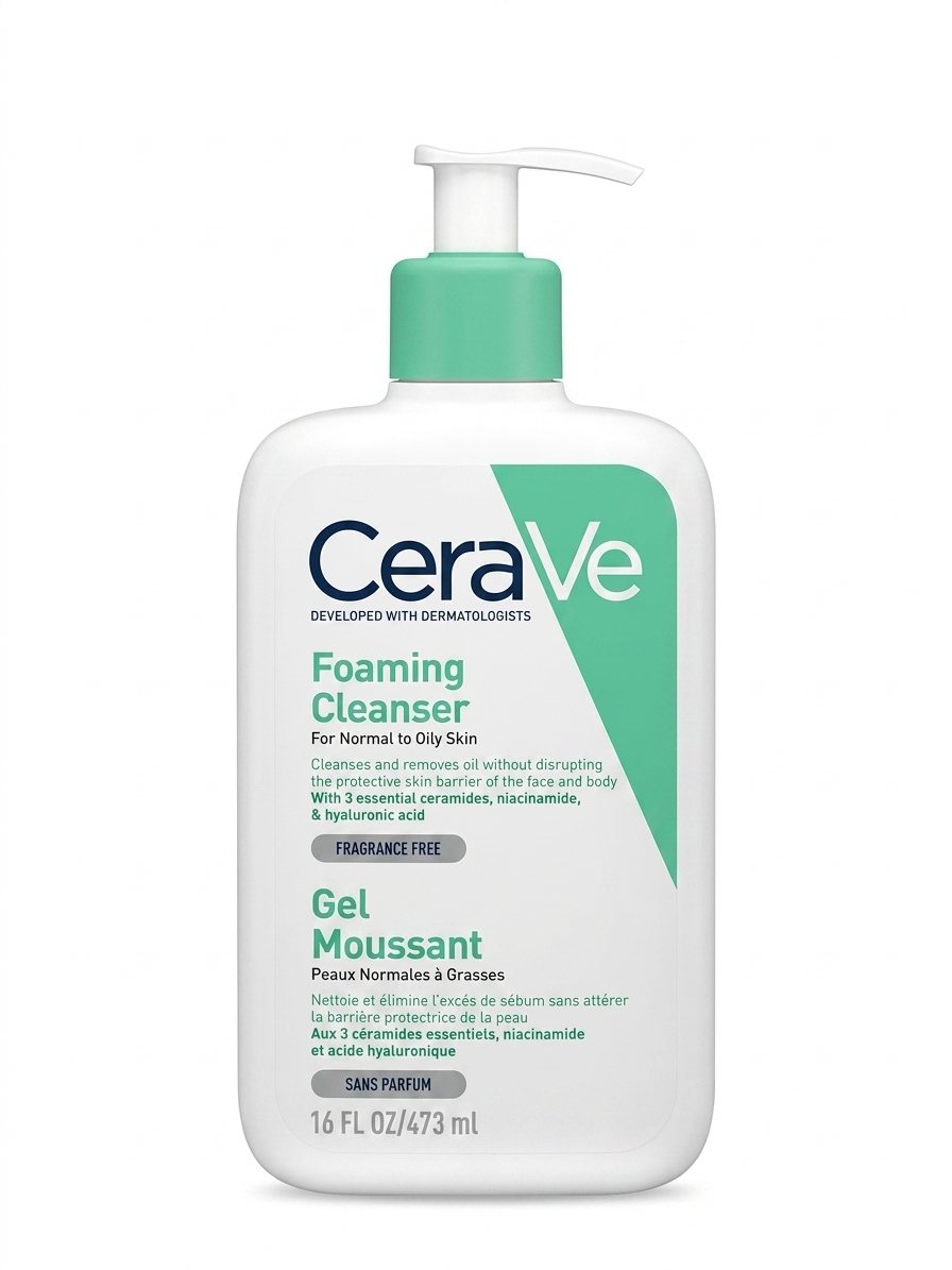 ژل شستشوی فومینگ سراوی (CeraVe Foaming Cleanser) - سایز اقتصادی ۴۷۳ میلی‌لیتر