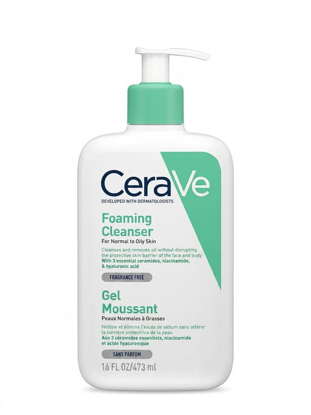 ژل شستشوی فومینگ سراوی (CeraVe Foaming Cleanser) - سایز اقتصادی ۴۷۳ میلیلیتر